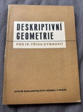 kniha Deskriptivní geometrie pro 4. třídu gymnasií, Státní nakladatelství učebnic 1951