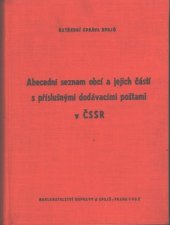 kniha Abecední seznam obcí a jejich částí s příslušnými dodávacími poštami v Československé socialistické republice 1964 [hlavní část] podle stavu ke dni 1. července 1964., Nadas 1964