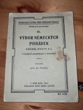 kniha Výbor německých pohádek, Nová brána jazyků 1931