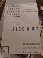 kniha Židé a my, Kateřina Slavatová 1937