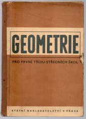 kniha Geometrie pro první třídu středních škol, Státní nakladatelství 1950