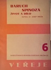 kniha Baruch Spinoza život a dílo, Nedělní Besídka (A. Novotný) 1932