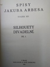 kniha Silhouety divadelní. Díl I, B. Kočí 1926