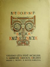 kniha Sbírka knižních značek, Rud. Březina 1923