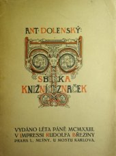 kniha Sbírka knižních značek, Rud. Březina 1923