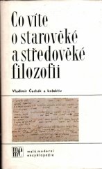 kniha Co víte o starověké a středověké filozofii, Horizont 1983