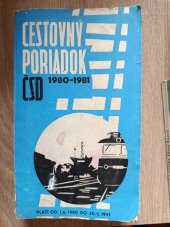 kniha Cestovný poriadok ČSD 1980-1981 : Kilometrovník pre prepravu cestujúcich, cestovných batožín a spešnín : Platí od 1. júna 1980 do 30. mája 1981, Nadas 1980