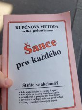 kniha Kupónová metoda velké privatizace, ASCO 1991