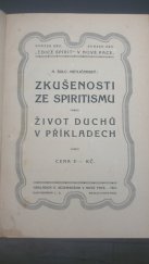 kniha Zkušenosti ze spiritismu Život duchů v příkladech, Sezemský 1921