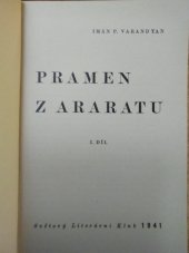 kniha Pramen z Araratu. I. díl, Nakladatelské družstvo Máje 1941