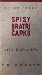 kniha Spisy bratří Čapků  Stín kapradiny , FR Borovy 1940