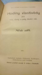 kniha Hodiny vlastivědy pro třetí, čtvrtý a pátý školní rok. [I-II], Antonín Dědourek 1931
