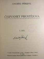 kniha Červánky Prostějova. I. díl, s.n. 1931
