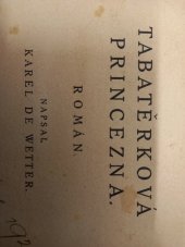 kniha Tabatěrková princezna Rom., Šolc a Šimáček 1920