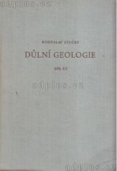 kniha Důlní geologie. Díl 1., Československá akademie věd 1954