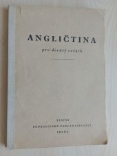 kniha Angličtina pro devátý ročník pokusná učebnice, Státní pedagogické nakladatelství 1960