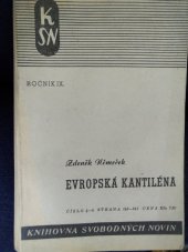 kniha Evropská kantiléna, Svobodné noviny 1945