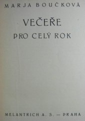 kniha Večeře pro celý rok, Melantrich 1930