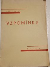 kniha Vzpomínky. [I], - Z jinošských let., Edice Valašsko 1936