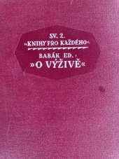 kniha O výživě, Státní nakladatelství 1923