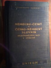 kniha Německo-český a česko-německý slovník nejužívanějších slov v němčině. Část I-II, Alois Neubert 1931