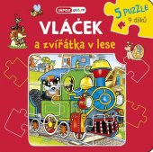 kniha Vláček a zvířátka v lese 5 puzzle 9 dílků, INFOA 2020