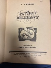 kniha Povídky Bělkinovy, Svaz ruských válečných invalidů v republice Československé 1937