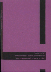 kniha Pracovní sešit z Mechaniky tekutin pro kombinované studium, Technická univerzita 2007