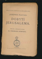 kniha Dobytí Jerusalema, J. Otto 1919