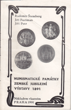 kniha Numismatické památky Zemské jubilejní výstavy 1891, s.n. 1991