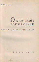 kniha O nejmladší poesii české dvě přednášky a dvě stati, Otto Girgal 1928