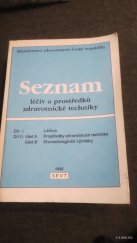 kniha Seznam léčiv a prostředků zdravotnické techniky [1992], SEVT 1992