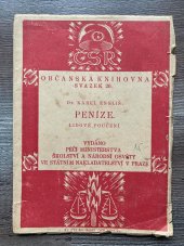 kniha Peníze lidové poučení, Státní nakladatelství 1922