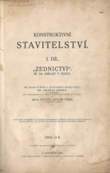 kniha Konstruktivní Stavitelství 1. - ZEDNICTVÍ, Edvard Fastr 1912