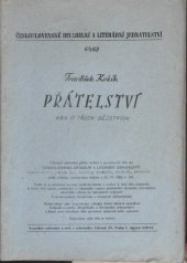 kniha Přátelství Hra o 3 dějstvích, Čs. divadelní a lit. jednatelství 1955