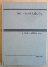 kniha Technické tabulky celost. vysokošk. příručka pro vys. školy techn. směru, SNTL 1986
