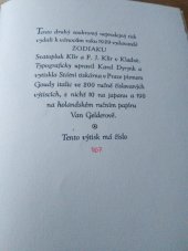 kniha Kratochvilná historie exlibris, Zodiak, Svatopluk Klír a F.J. Klír 1929