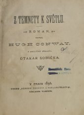 kniha Z temnoty k světu román, O. Sobička 1896