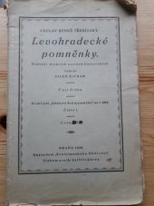 kniha Levohradské pomněnky. Část druhá, Dědictví Svatojanské 1928