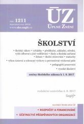 kniha Školství - ÚZ č. 1211 úplé znění předpisů, Sagit 2017