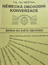 kniha Německá obchodní konverzace, J & M 1996