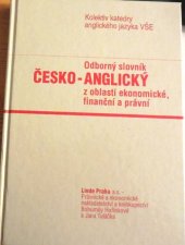 kniha Odborný slovník česko-anglický z oblasti ekonomické, finanční a právní, Linde 1994