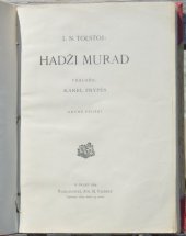 kniha Hadži Murad, Jos. R. Vilímek 1924