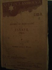 kniha Essaye (výbor), J. Otto 1917