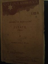 kniha Essaye (výbor), J. Otto 1917