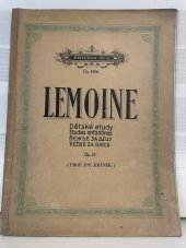kniha Lemoine Dětské etudy, Nakladatel Mojmír Urbánek 1960