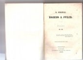kniha W. Shakspeara Romeo a Julie, Kronbergr a Řiwnač 1847