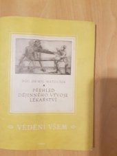 kniha Přehled dějinného vývoje lékařství, Orbis 1953