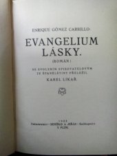 kniha Evangelium lásky [Rom.], Beníško a Jeřáb 1923