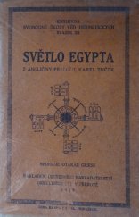 kniha Světlo Egypta Hermetické listy učebné, Zmatlík a Palička 1919